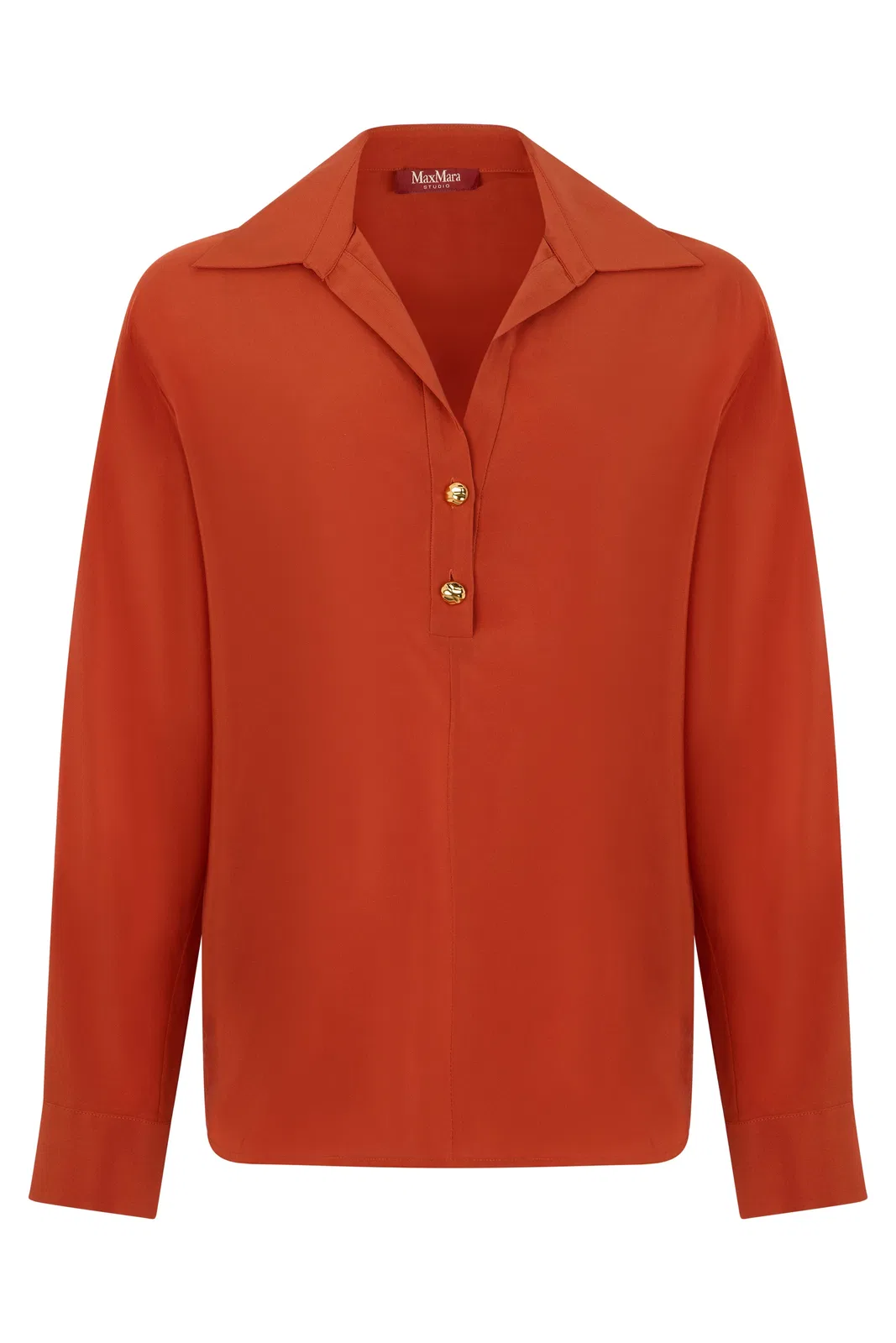 Max Mara Studio Long Sleeve Shirt With V-Neck