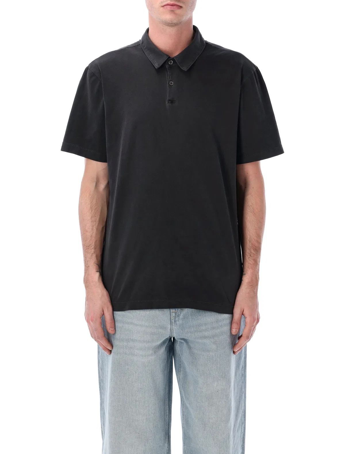 James Perse Sueded Cotton Polo