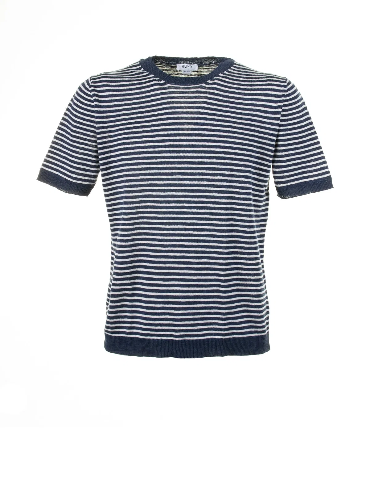 Seventy White Blue Striped T-Shirt