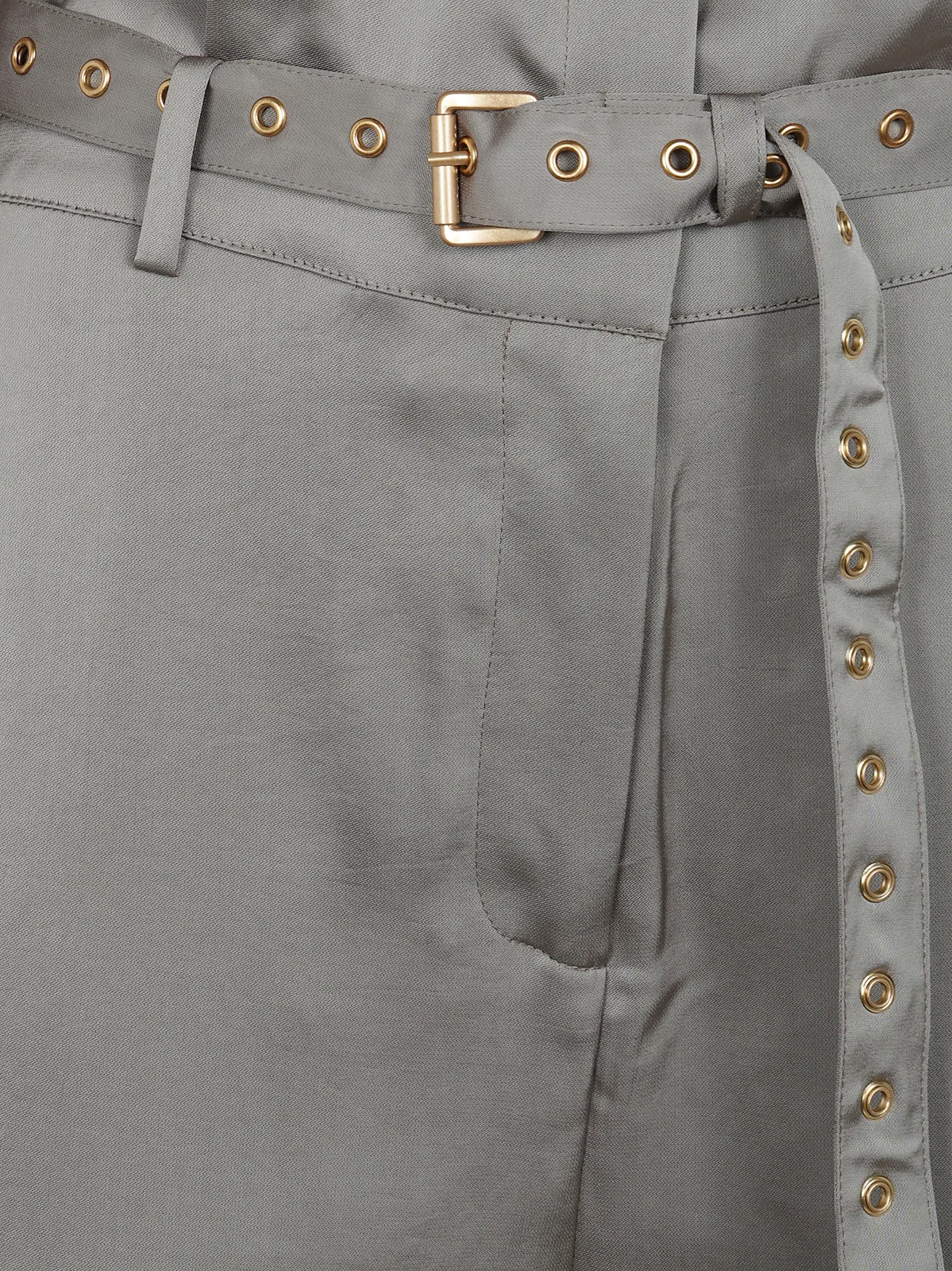 Michael Michael Kors Satin Longsleeve Jumpsuit