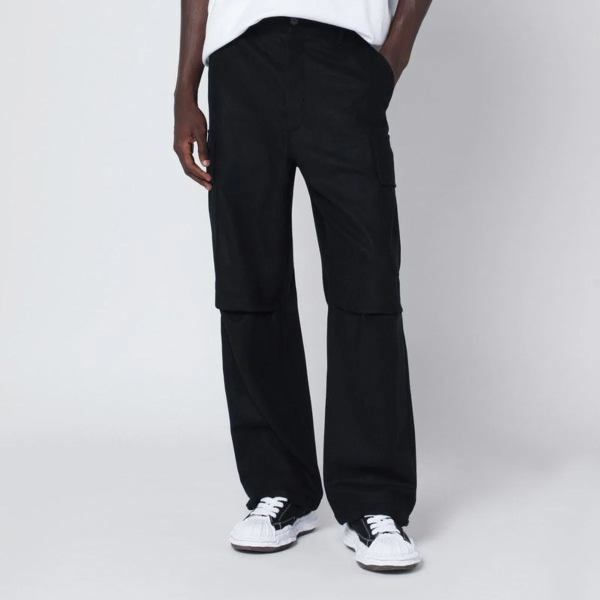 Darkpark Black Saint Wool Cargo Trousers