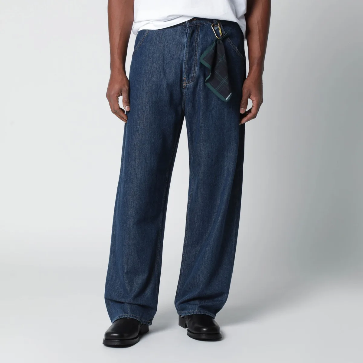 Darkpark Indigo Blue Cotton-Blend Jeans