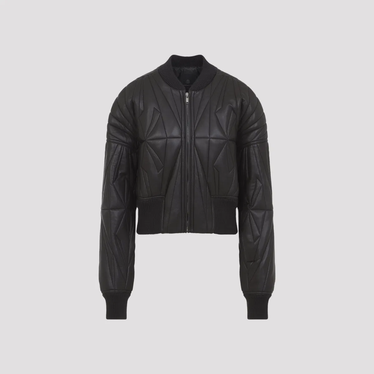 Moncler Rick Owens Leather Bomber Jacket