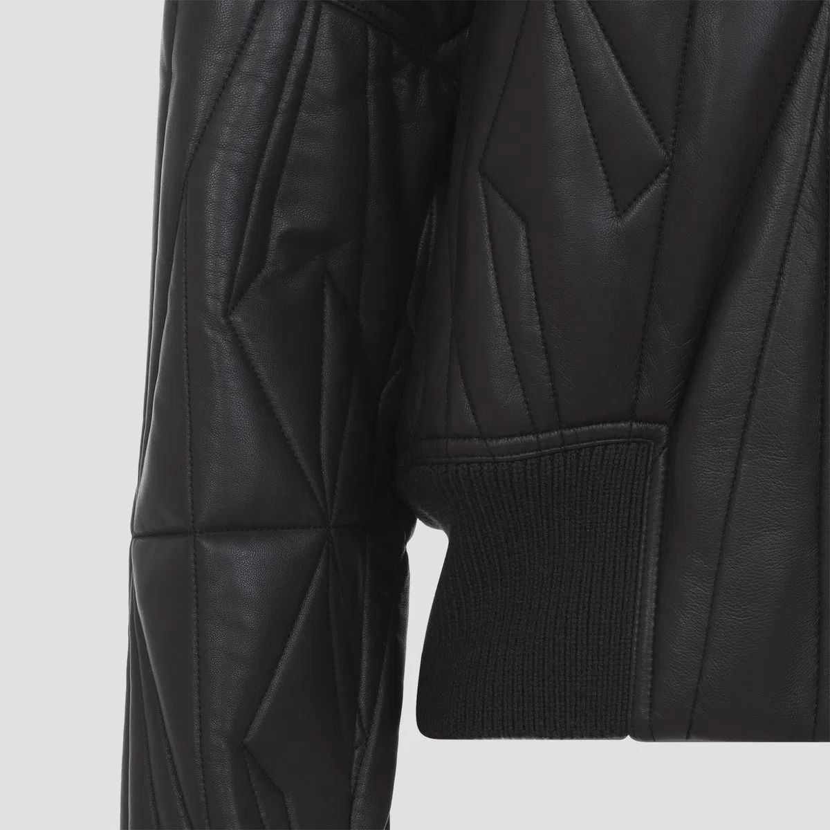 Moncler Rick Owens Leather Bomber Jacket