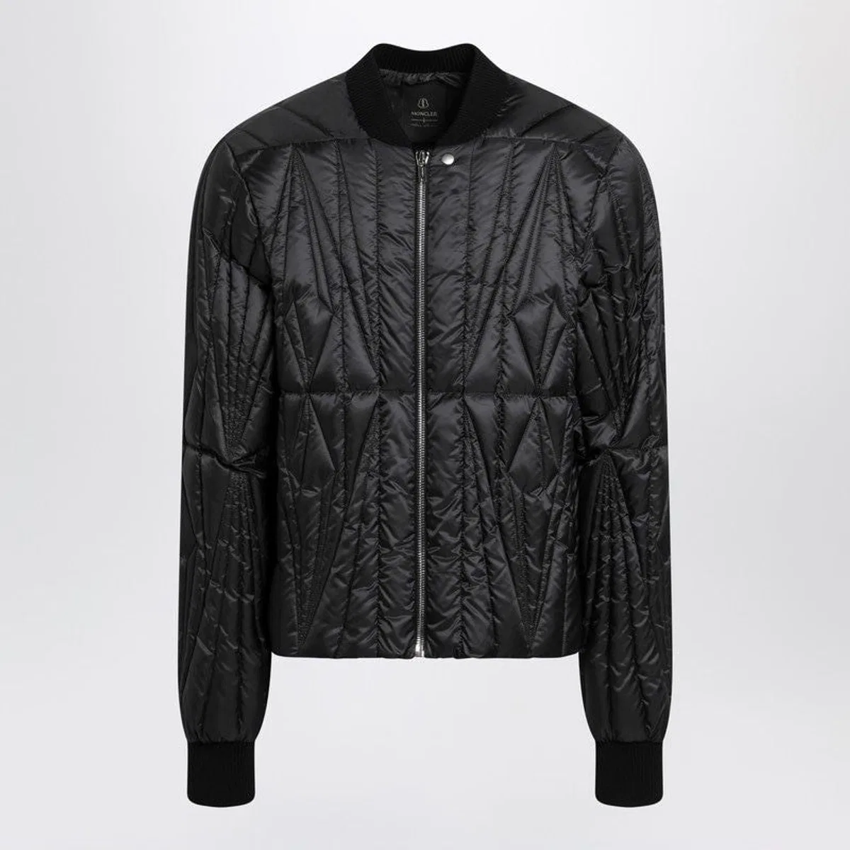 Moncler Rick Owens Black Quilted Zipup Down Jacket