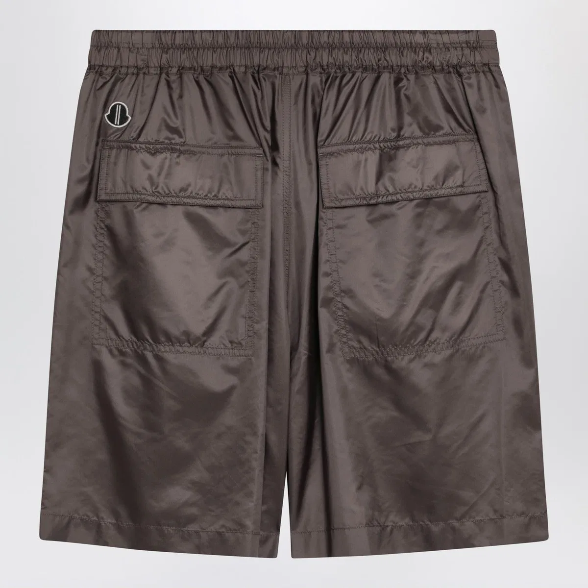 Moncler + rick owens Mud-Colored Drawstring Kilt Shorts