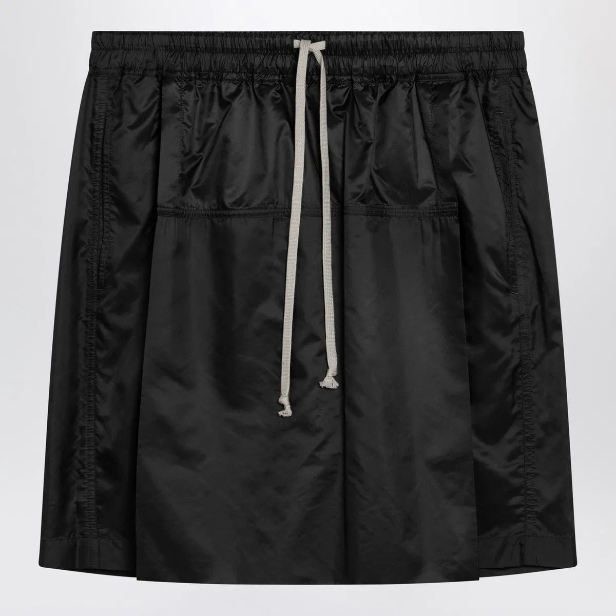 Moncler + rick owens Black Drawstring Kilt Shorts