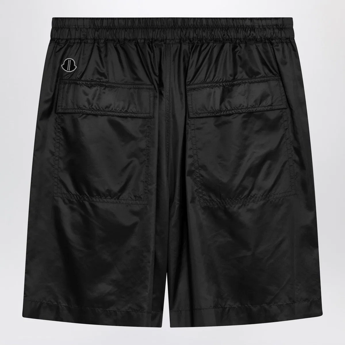 Moncler + rick owens Black Drawstring Kilt Shorts