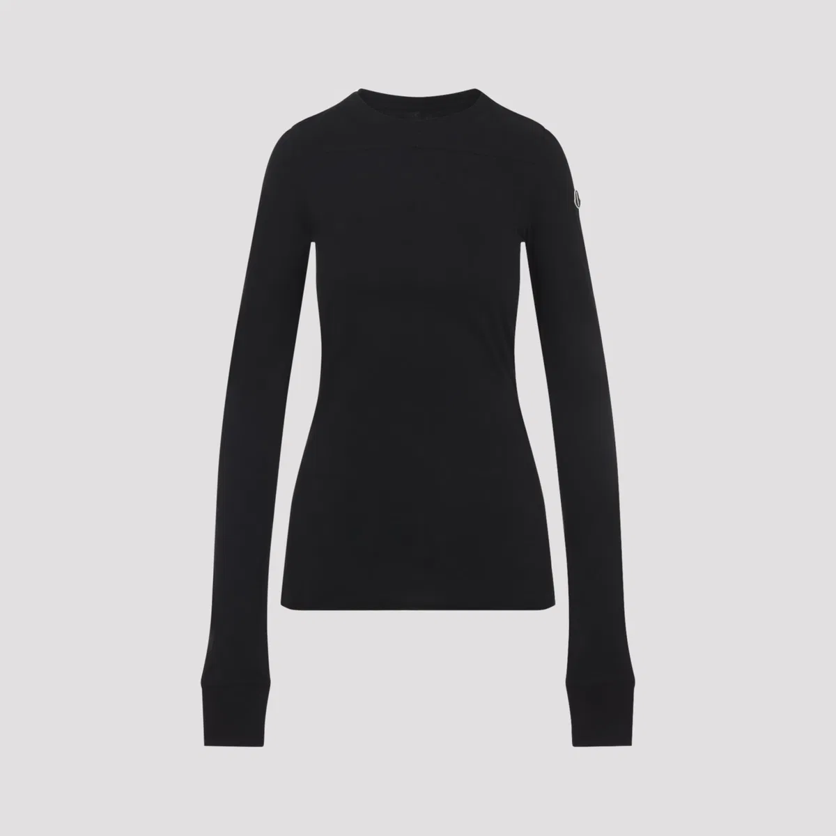Moncler Rick Owens Black Cotton Knitted Girder T-Shirt
