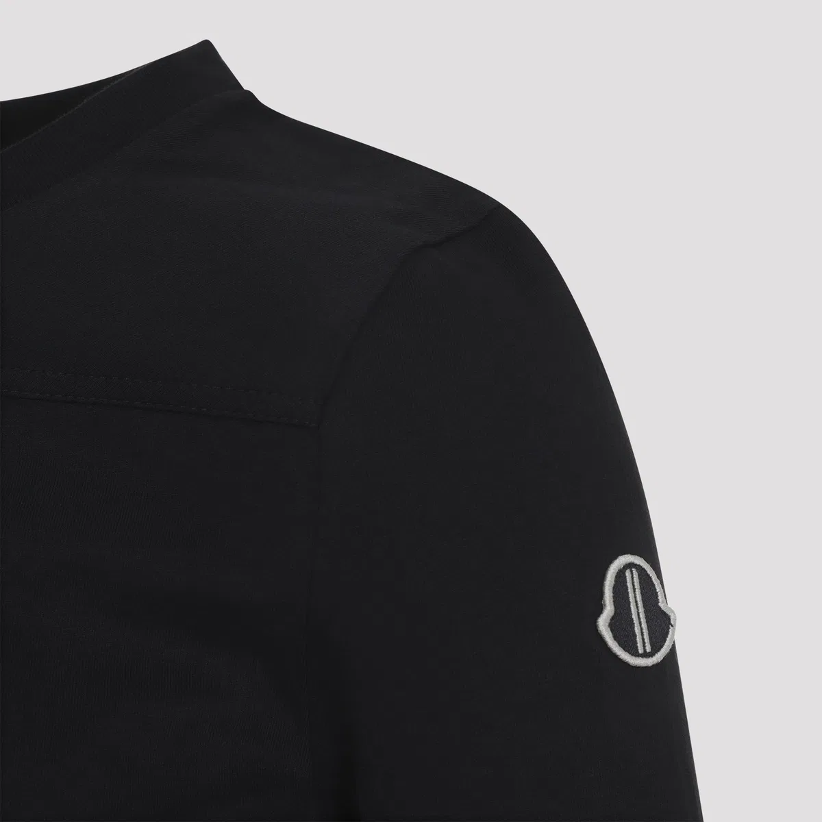 Moncler Rick Owens Black Cotton Knitted Girder T-Shirt