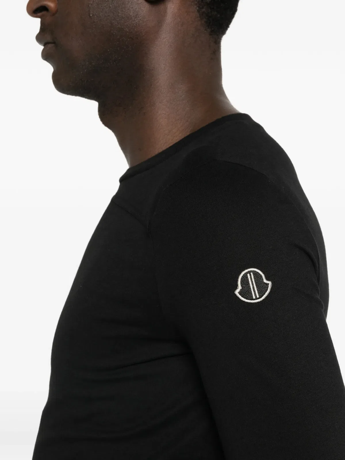 Moncler Rick Owens Black Cotton Knitted Girder T-Shirt