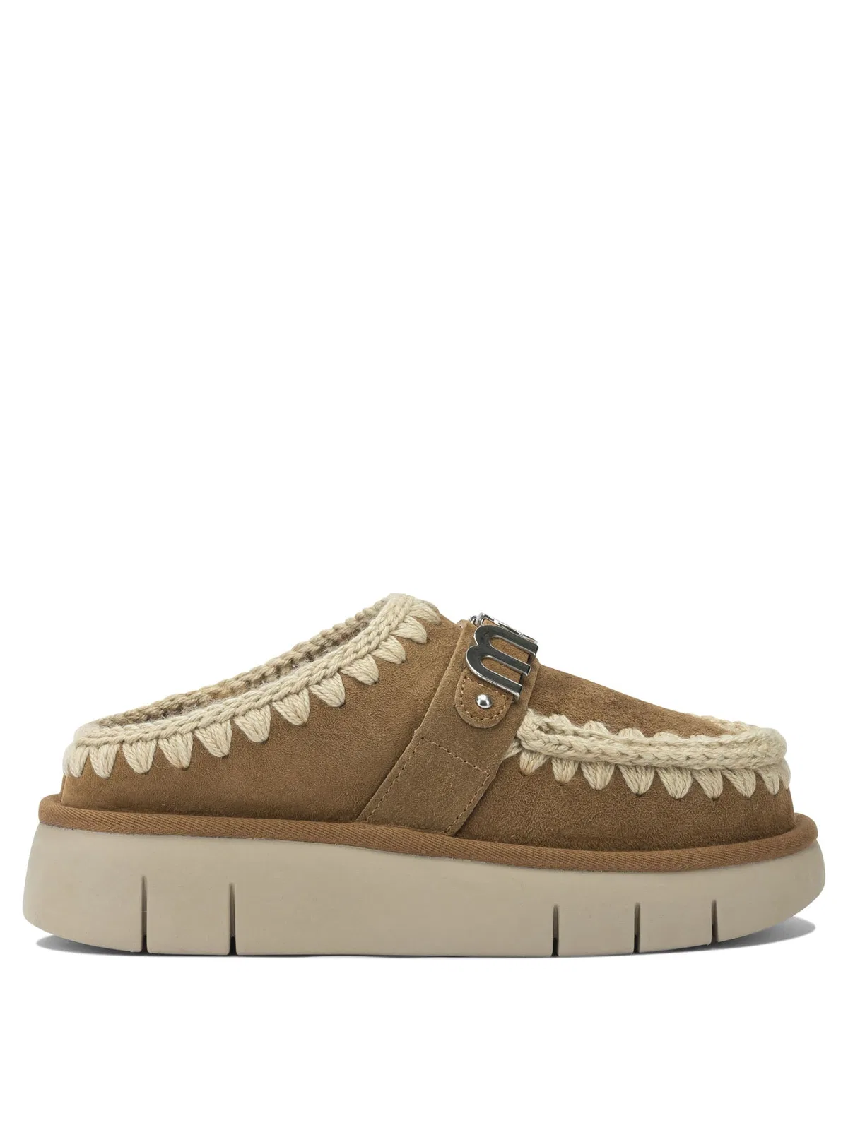 Mou Brown Sheepskin Slippers