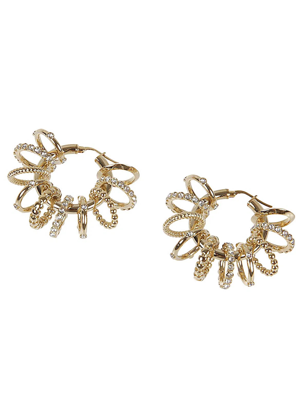 Amina Muaddi Multi Ring Big Earrings