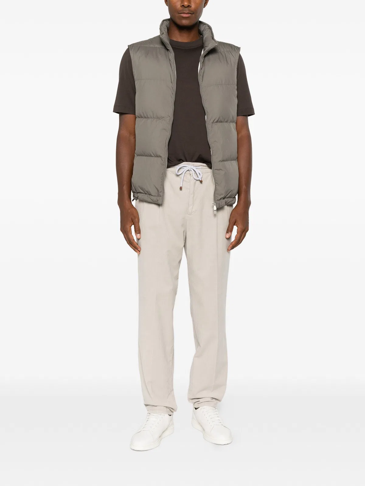 Brunello Cucinelli Lightweight Techno-Fabric Down Vest With