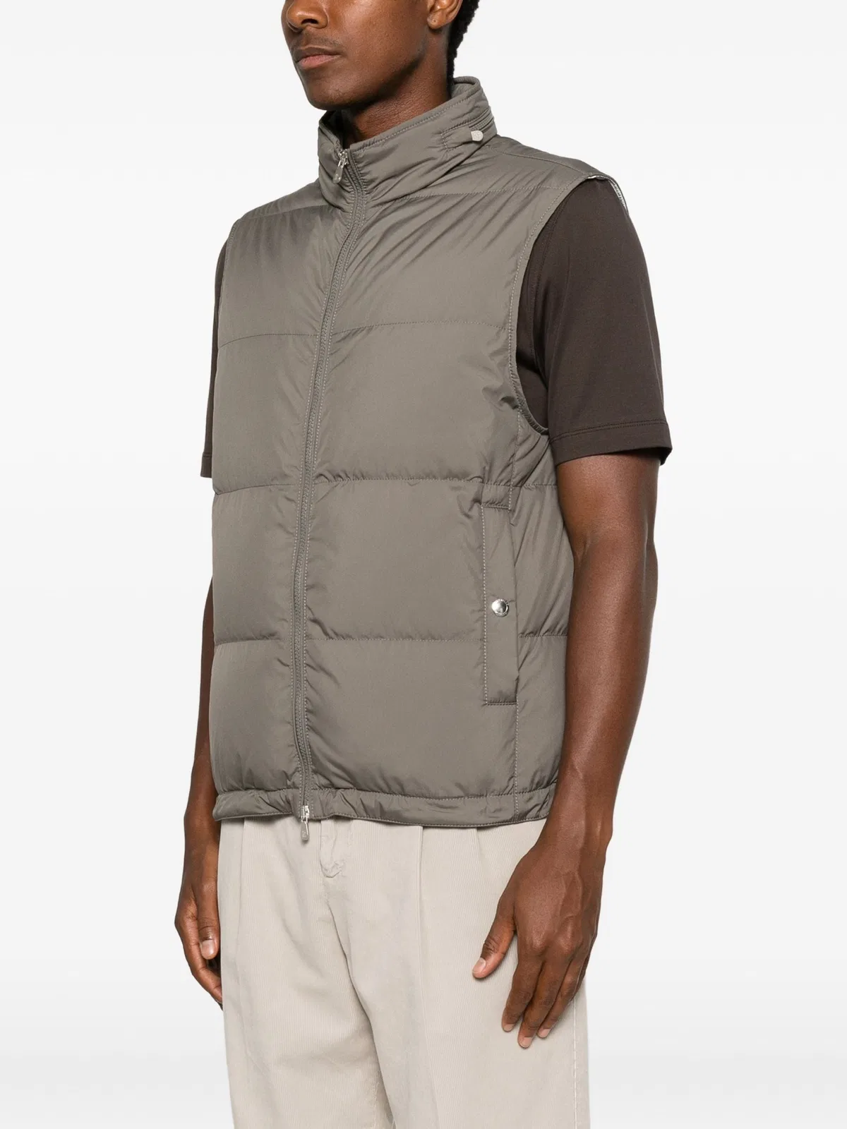 Brunello Cucinelli Lightweight Techno-Fabric Down Vest With