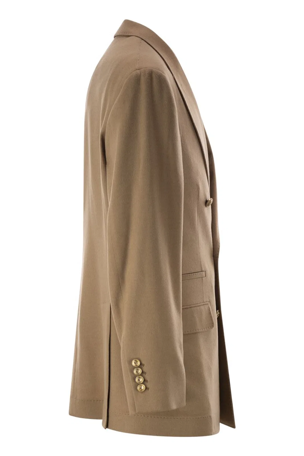 Brunello Cucinelli Double-Breasted Pure Camel Hair Blazer W