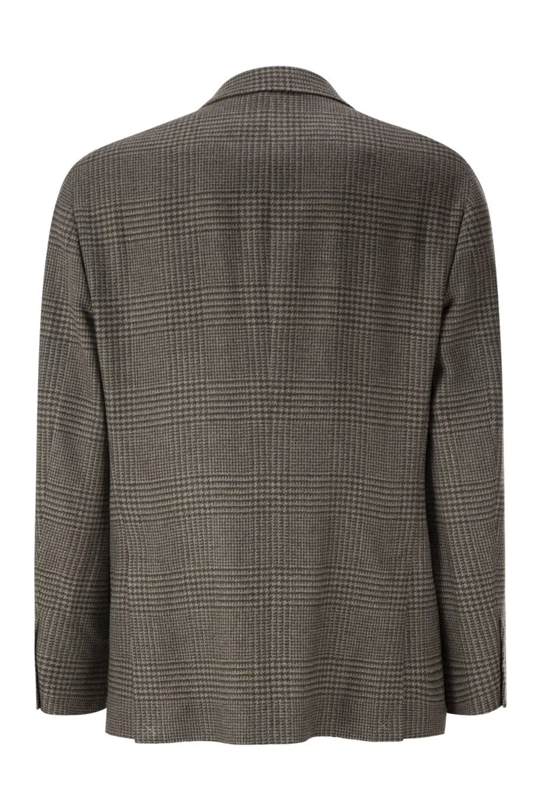 Brunello Cucinelli Prince Of Wales Wool And Cashmere Blazer