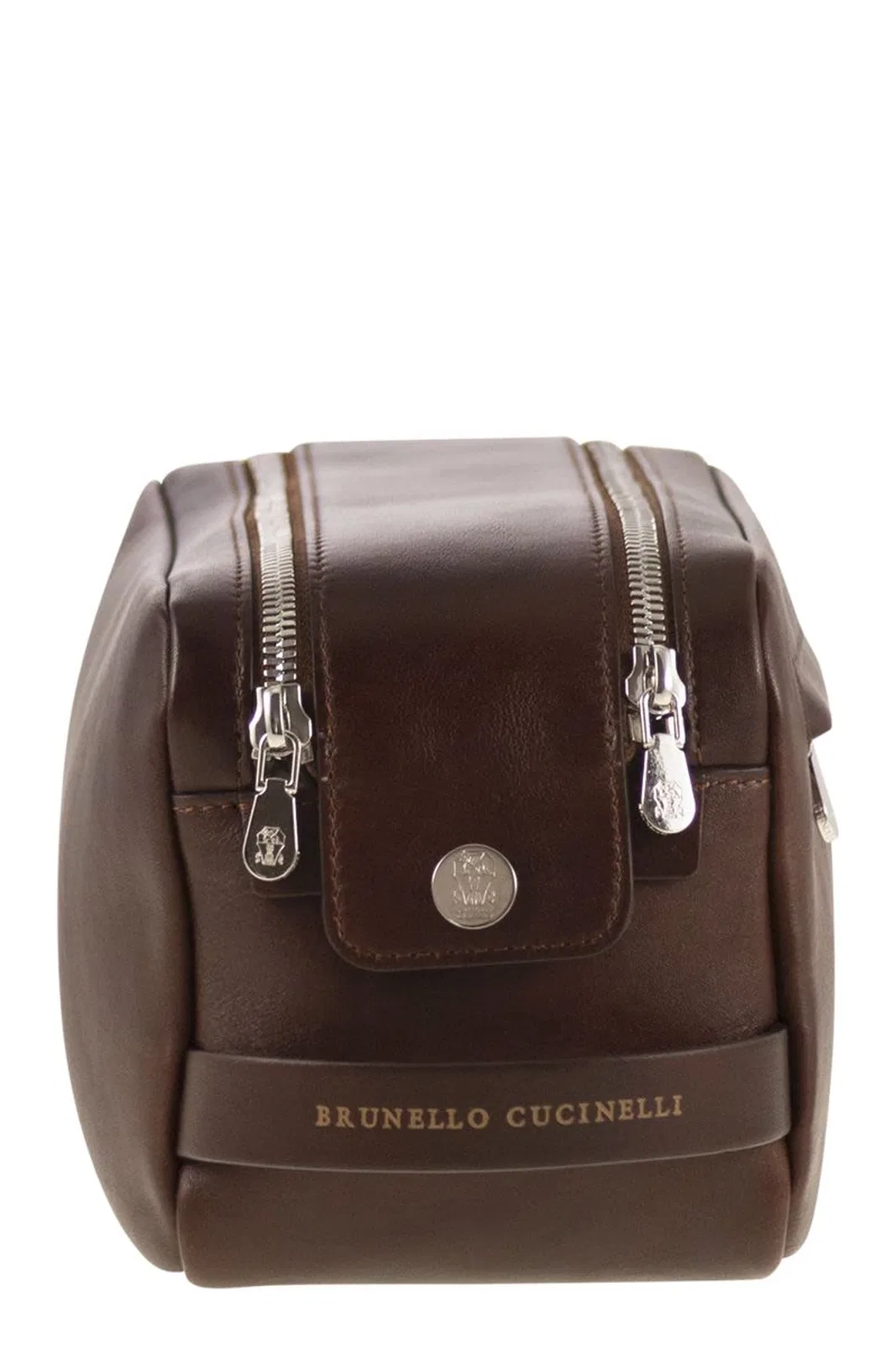 Brunello Cucinelli Leather Beauty Case With Double Zip