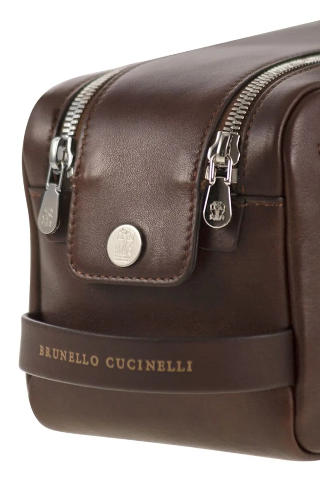 Brunello Cucinelli Leather Beauty Case With Double Zip