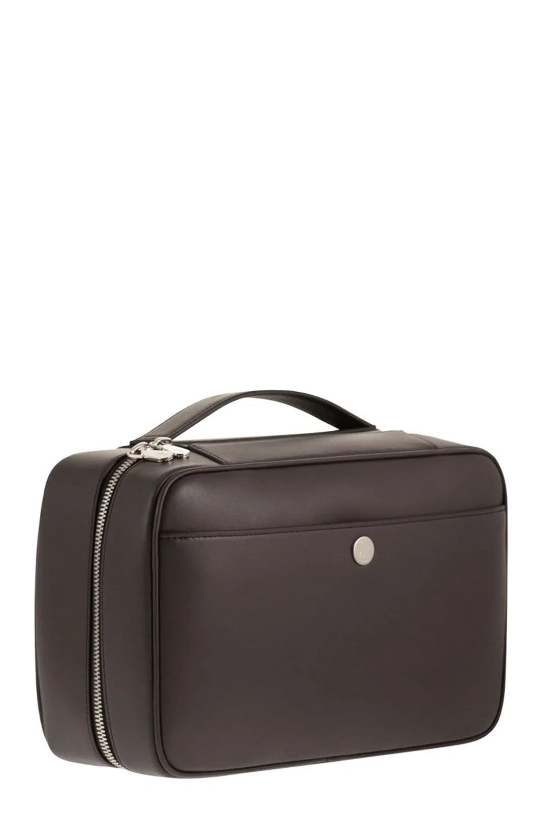 Brunello Cucinelli Smooth Leather Beauty Case With Logo