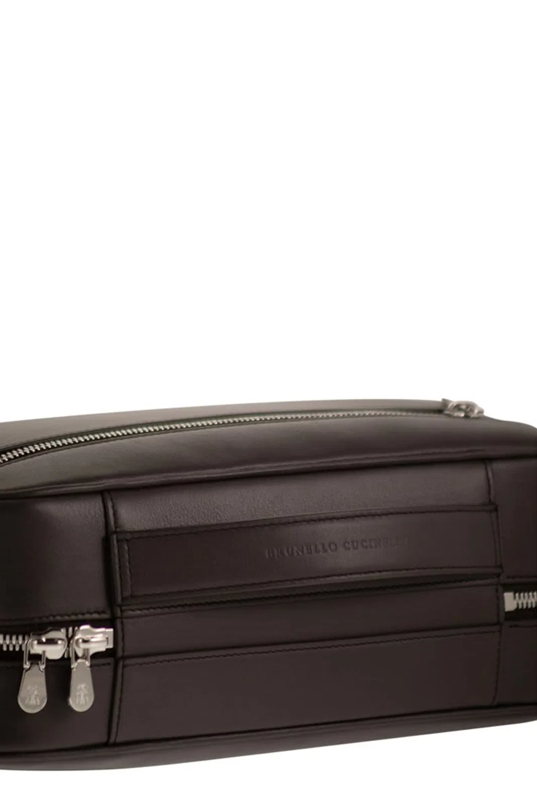 Brunello Cucinelli Smooth Leather Beauty Case With Logo