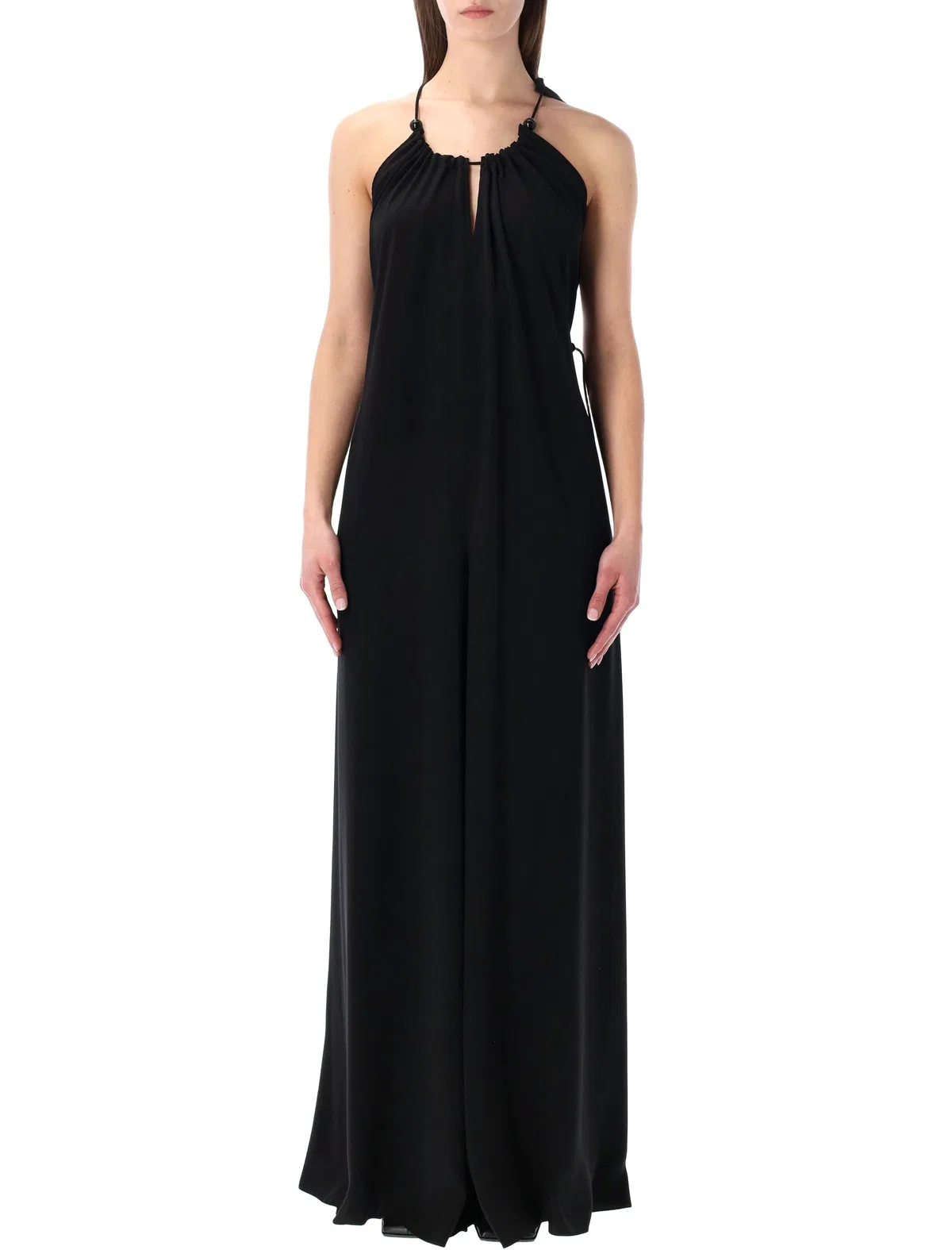 Max Mara Alamaro Fluid Satin Sleeveless Jumpsuit