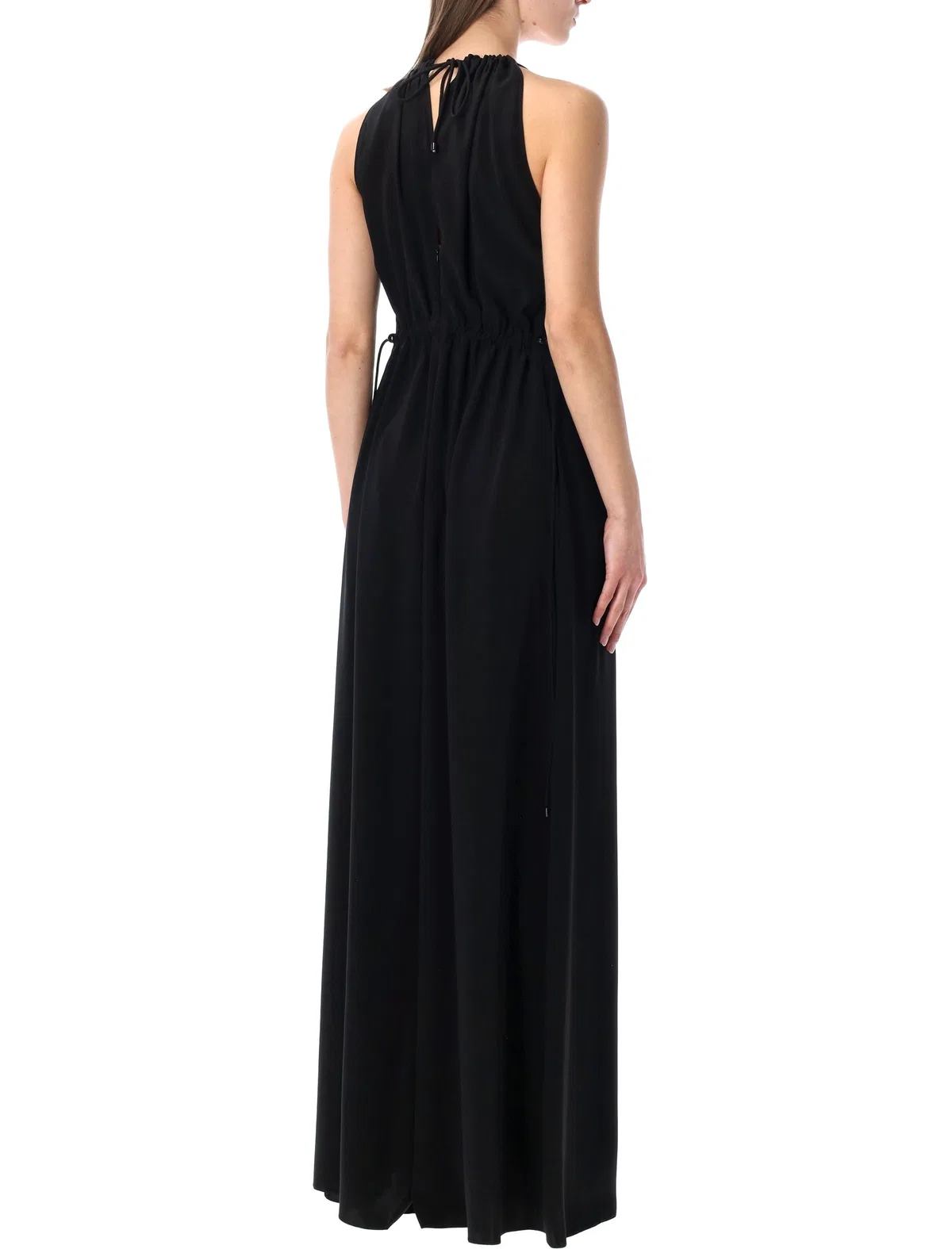 Max Mara Alamaro Fluid Satin Sleeveless Jumpsuit