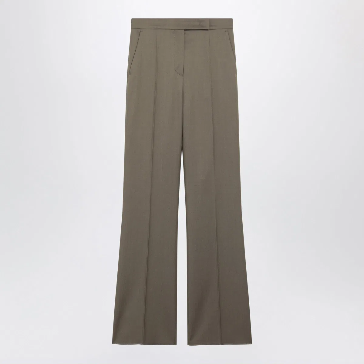 Max Mara Camel Wool Gabardine Trousers