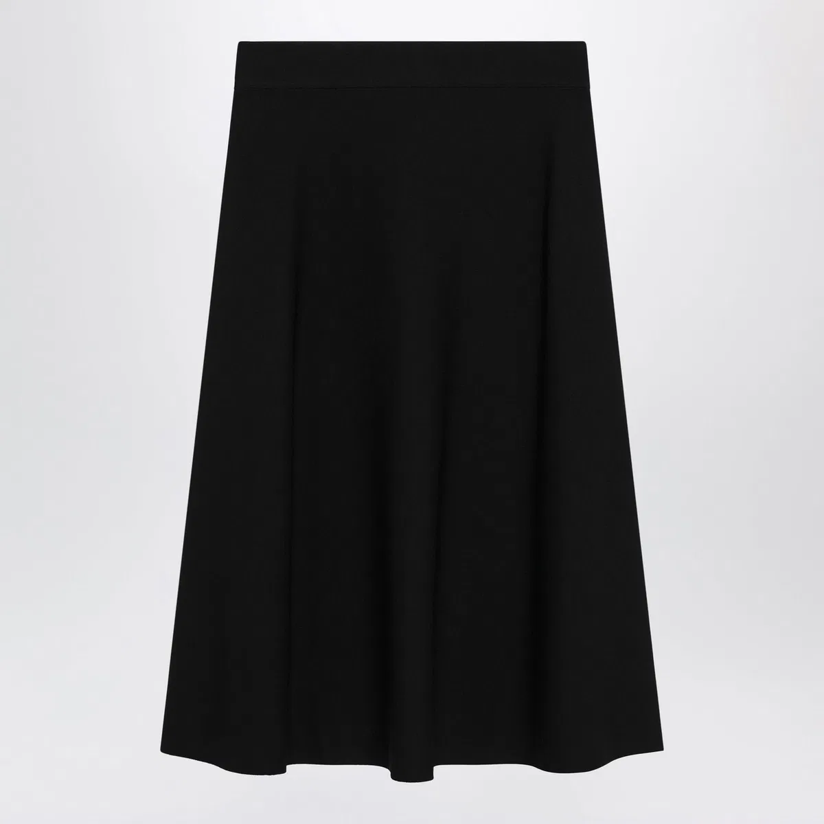 Max Mara Flared Midi Skirt In Viscose Crêpe Yarn,