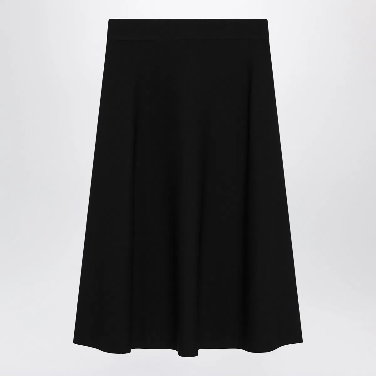 Max Mara Flared Midi Skirt In Viscose Crêpe Yarn,