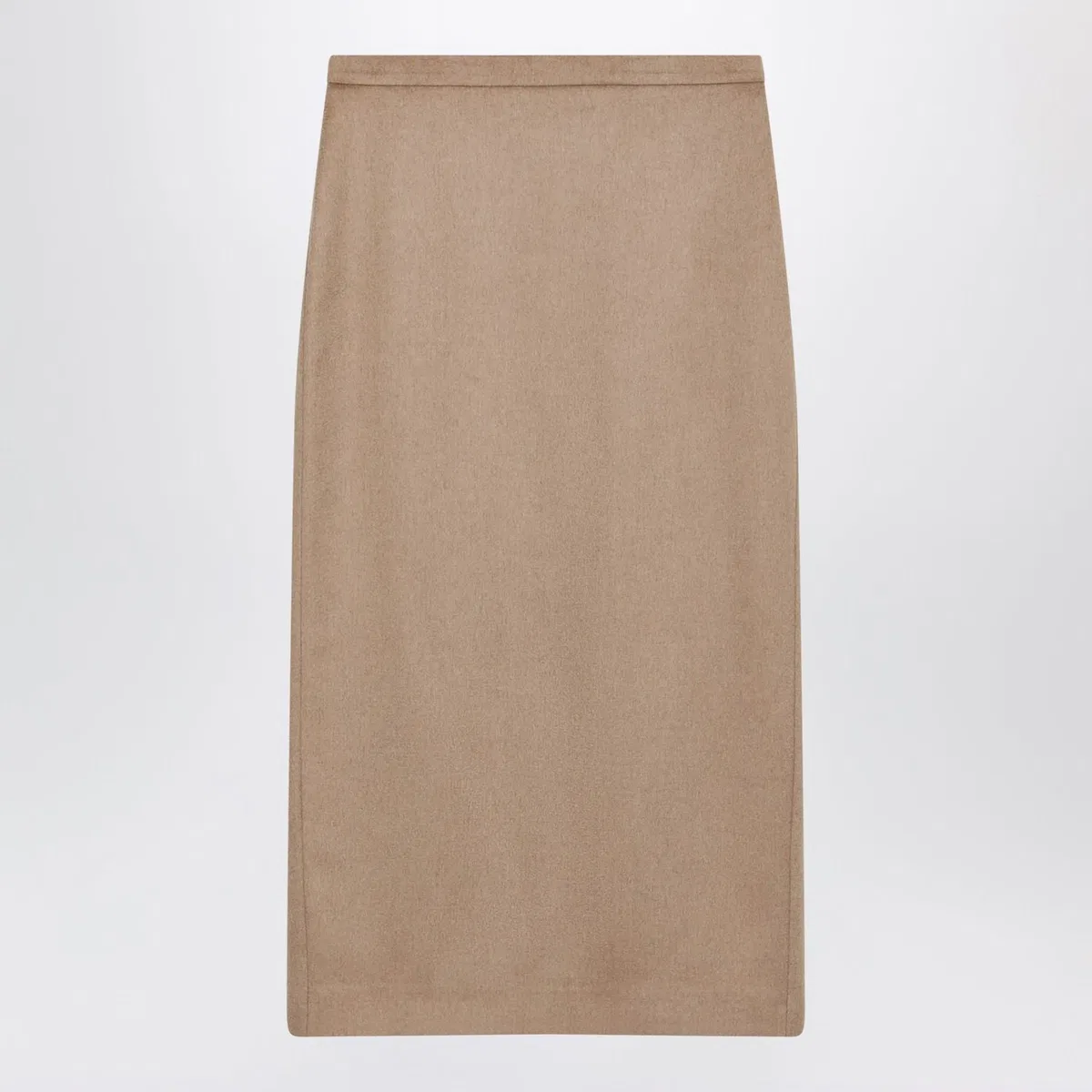Max Mara Camel Brushed Pencil Skirt
