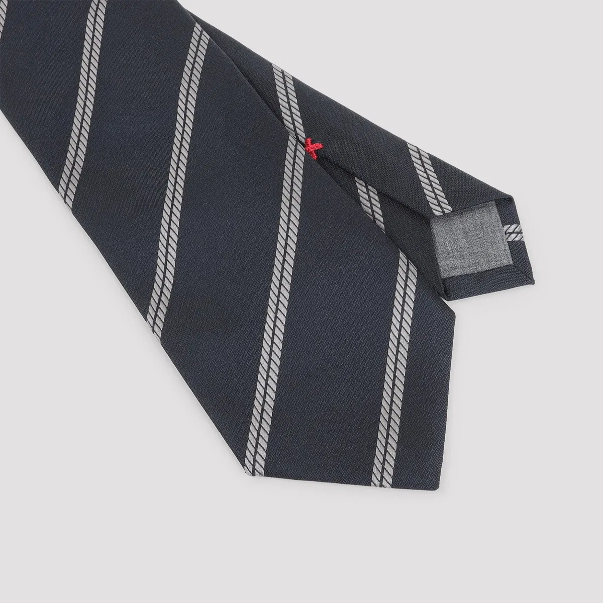 Brunello Cucinelli Navy Silk Tie