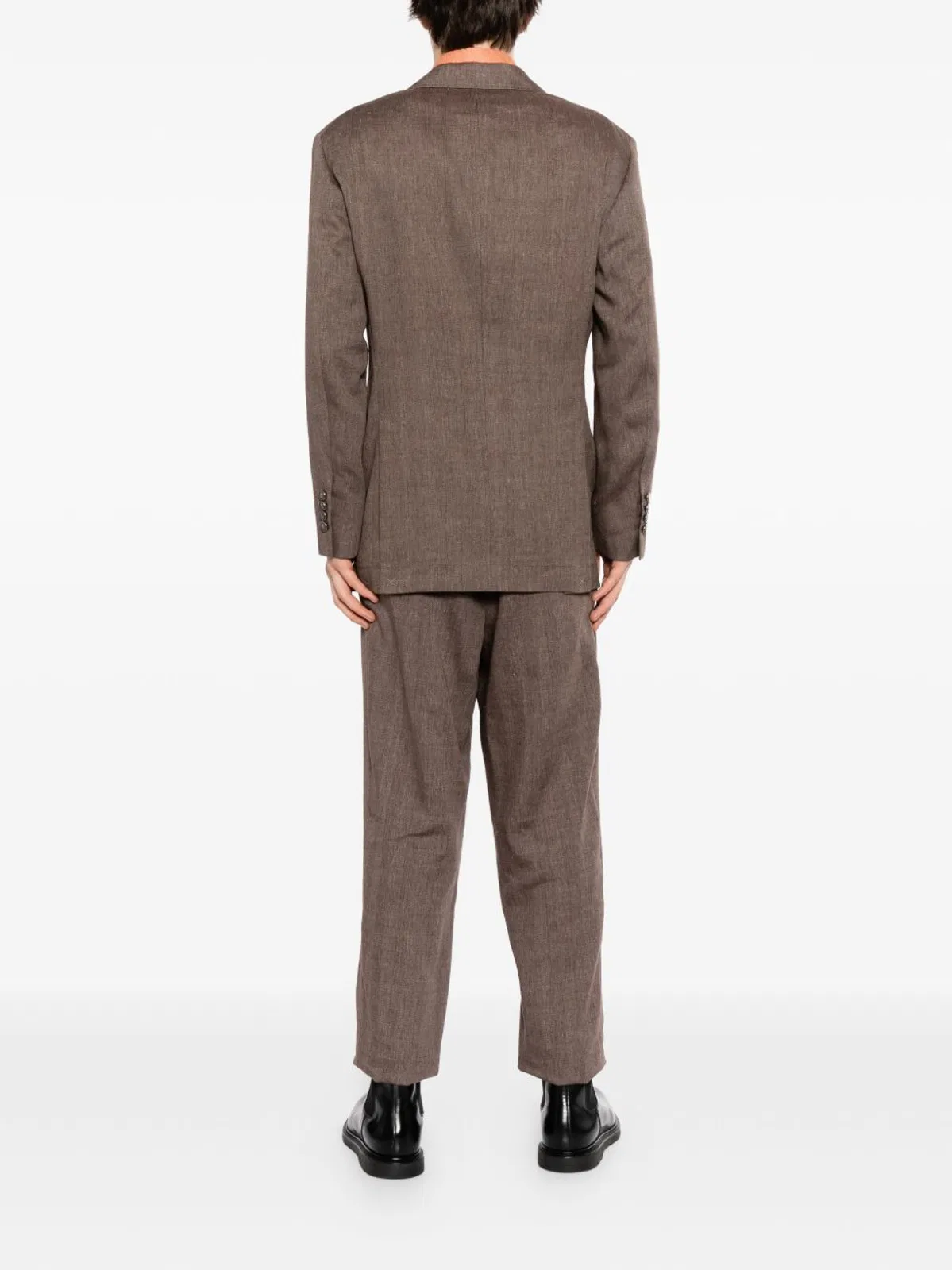 Brunello Cucinelli Brown Linen Wool Coat