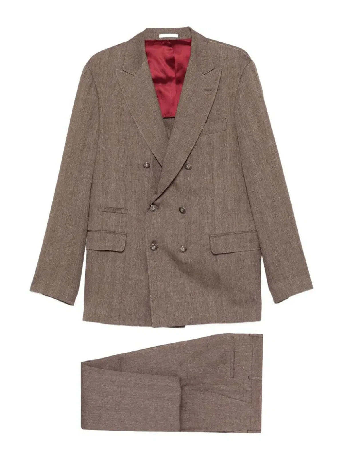 Brunello Cucinelli Linen And Virgin Wool Chevron Leisure Su
