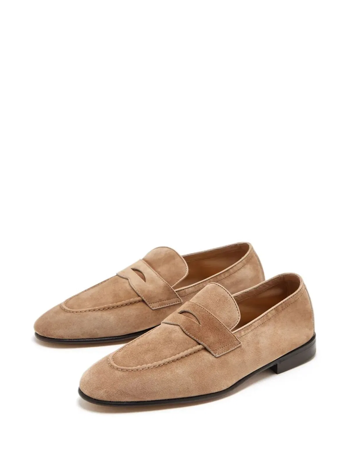 Brunello Cucinelli Soft Suede Penny Loafer