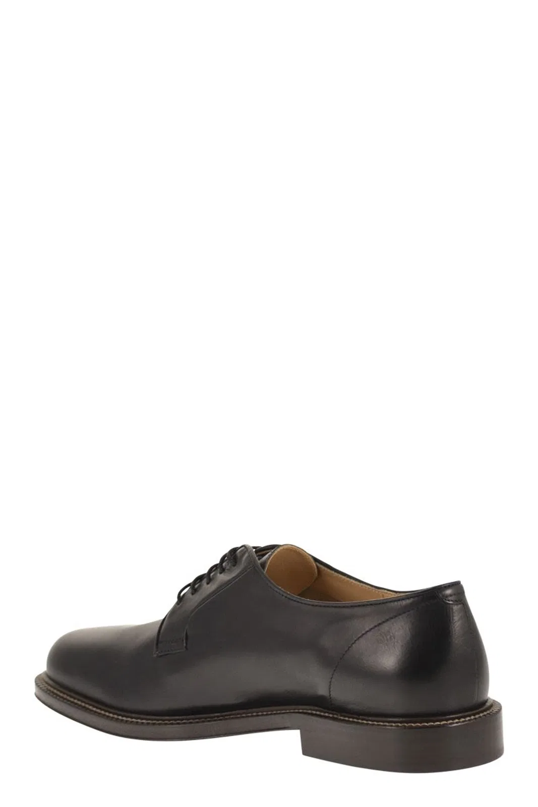 Brunello Cucinelli Derby Shoe In Smooth Calfskin Leather