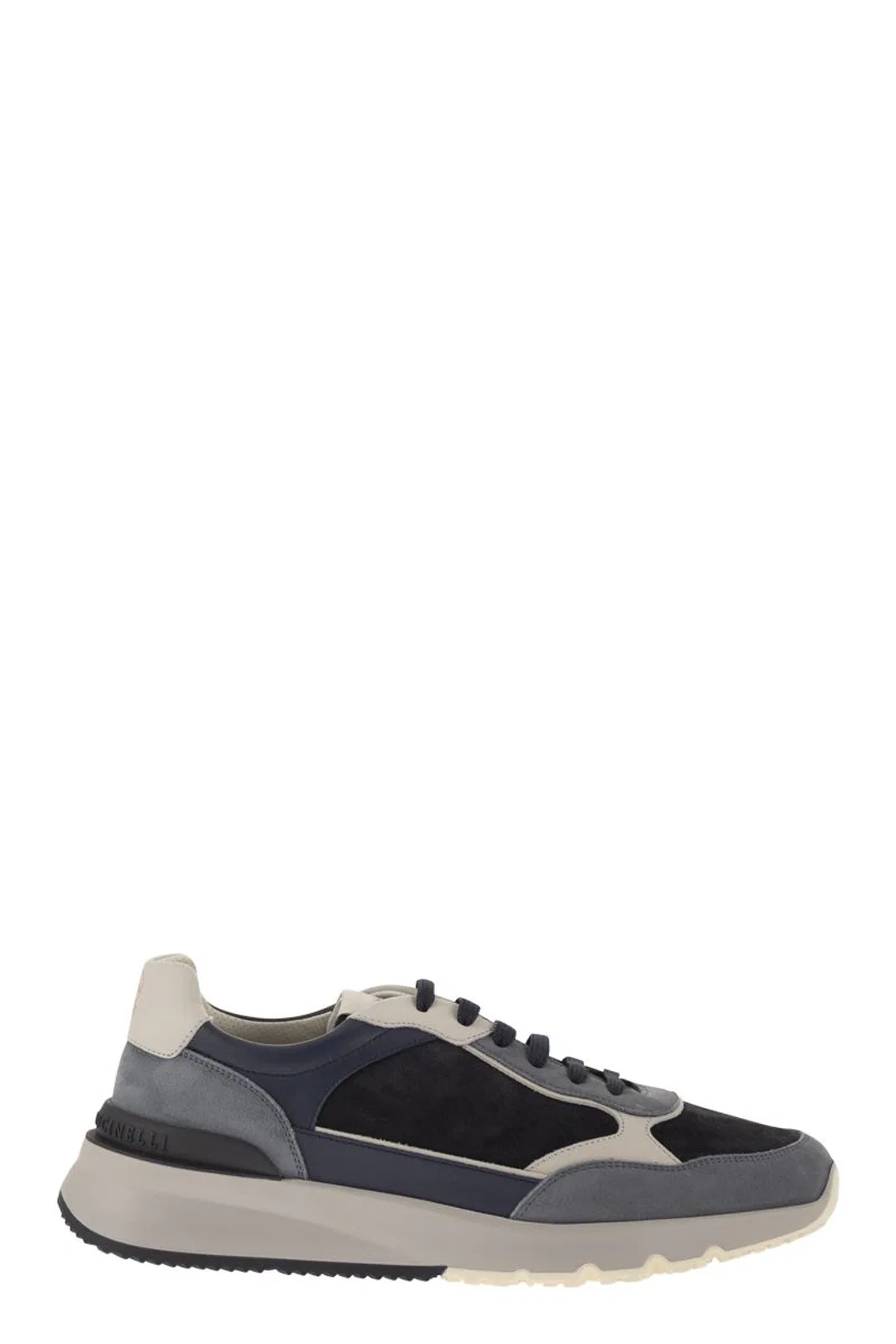 Brunello Cucinelli Multicolour Leather And Suede Runner Sne