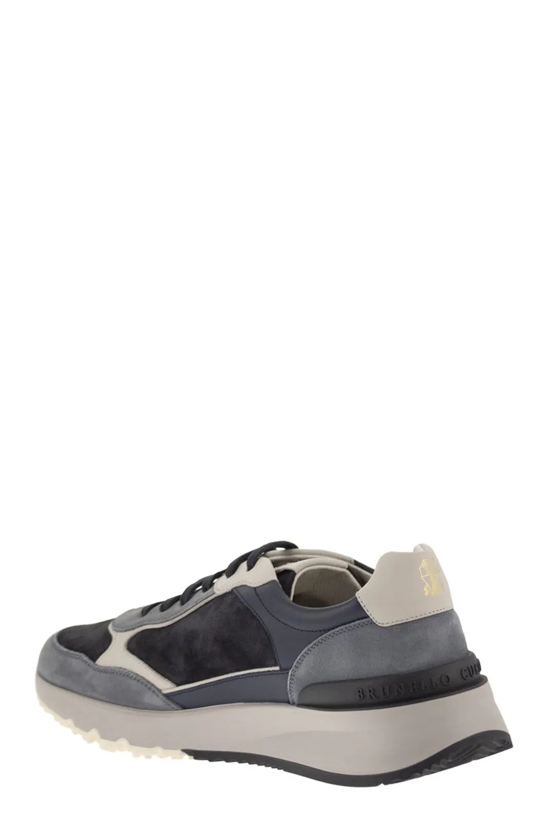 Brunello Cucinelli Multicolour Leather And Suede Runner Sne