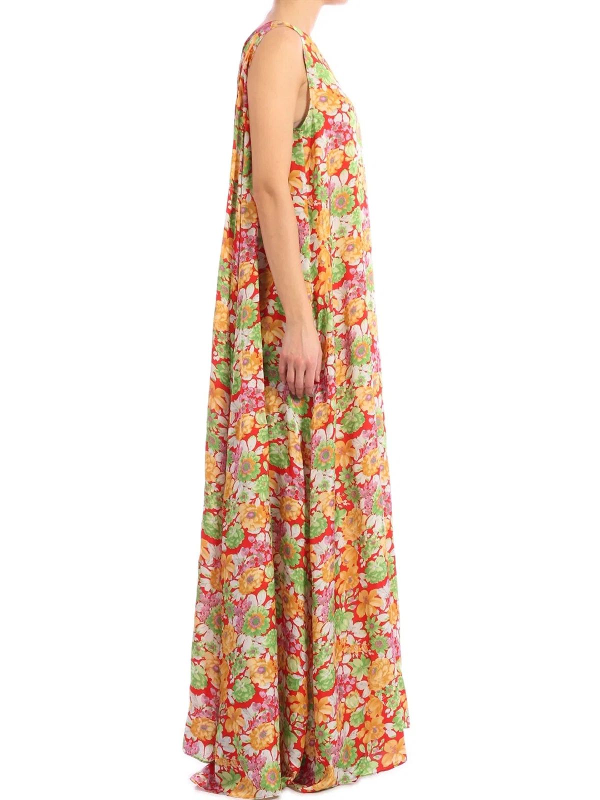 Plan C Floral Print Maxi Dress