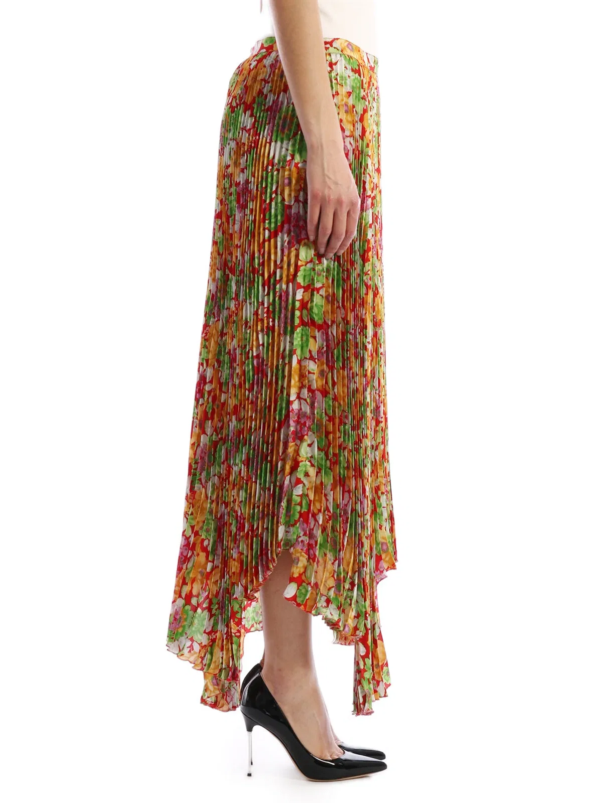 Plan C Floral Plissè Skirt