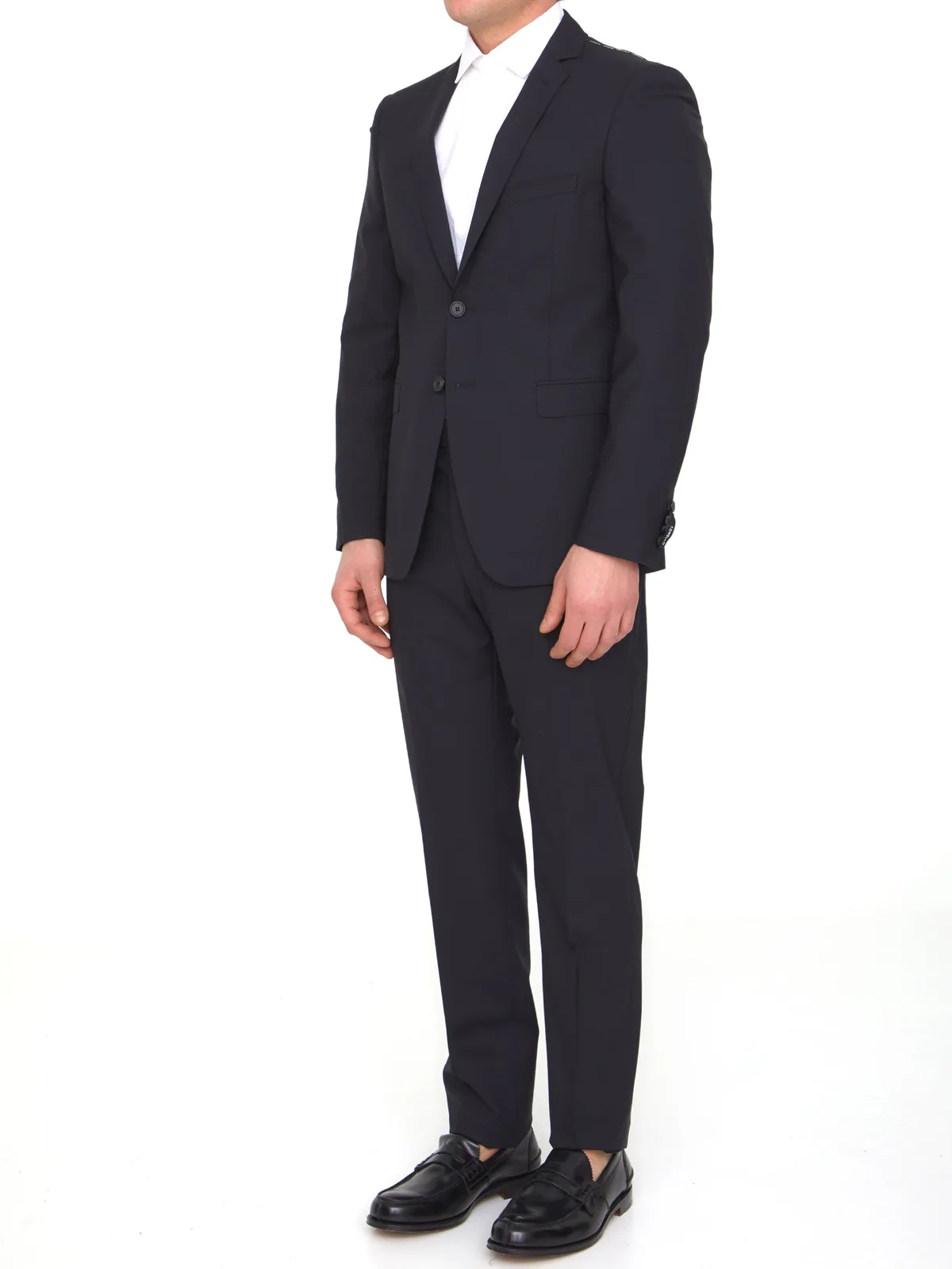 Tonello Black Wool Two-Piece Suit