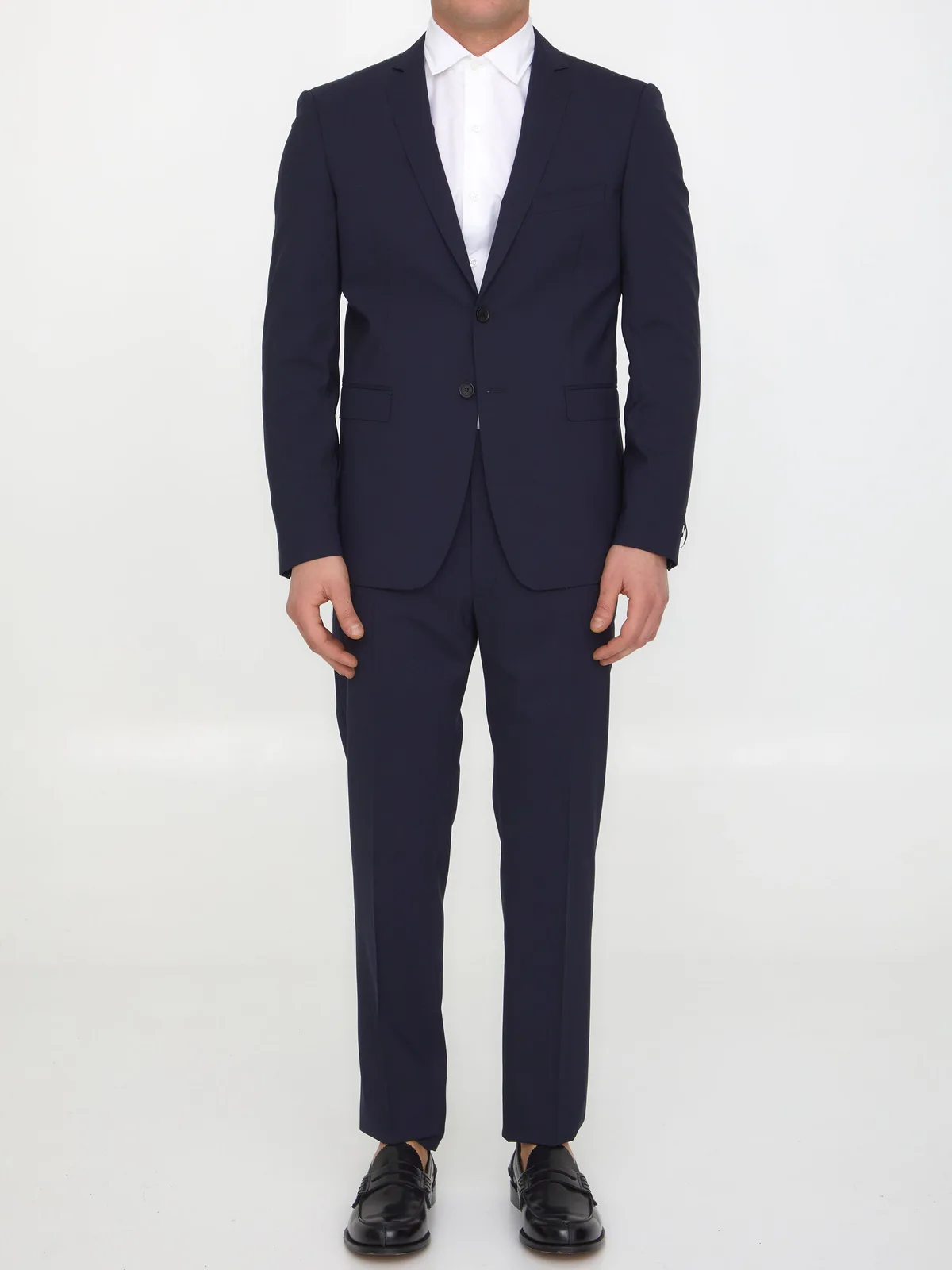 Tonello Blue Wool Two-Piece Suit