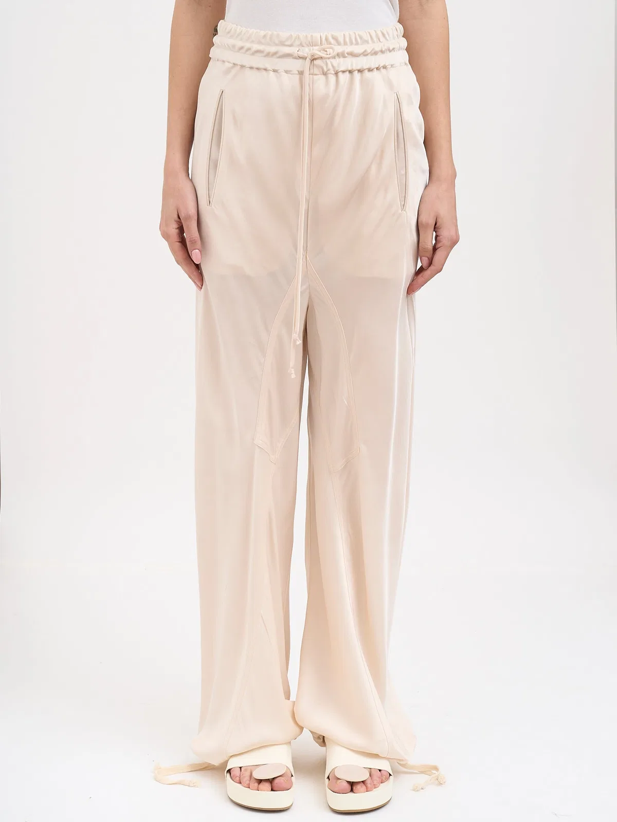 Yehuafan Soft Pants With Laces
