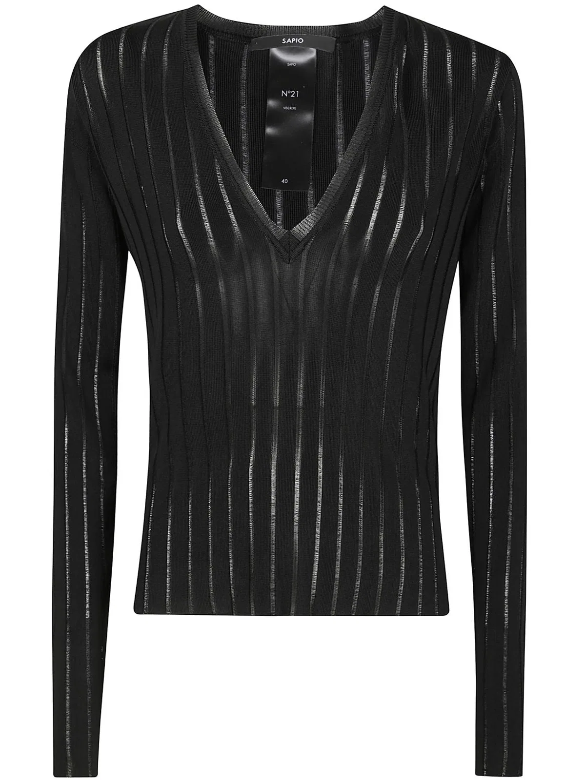 Sapio Viscose Crepe De Chine V Neck Sweater