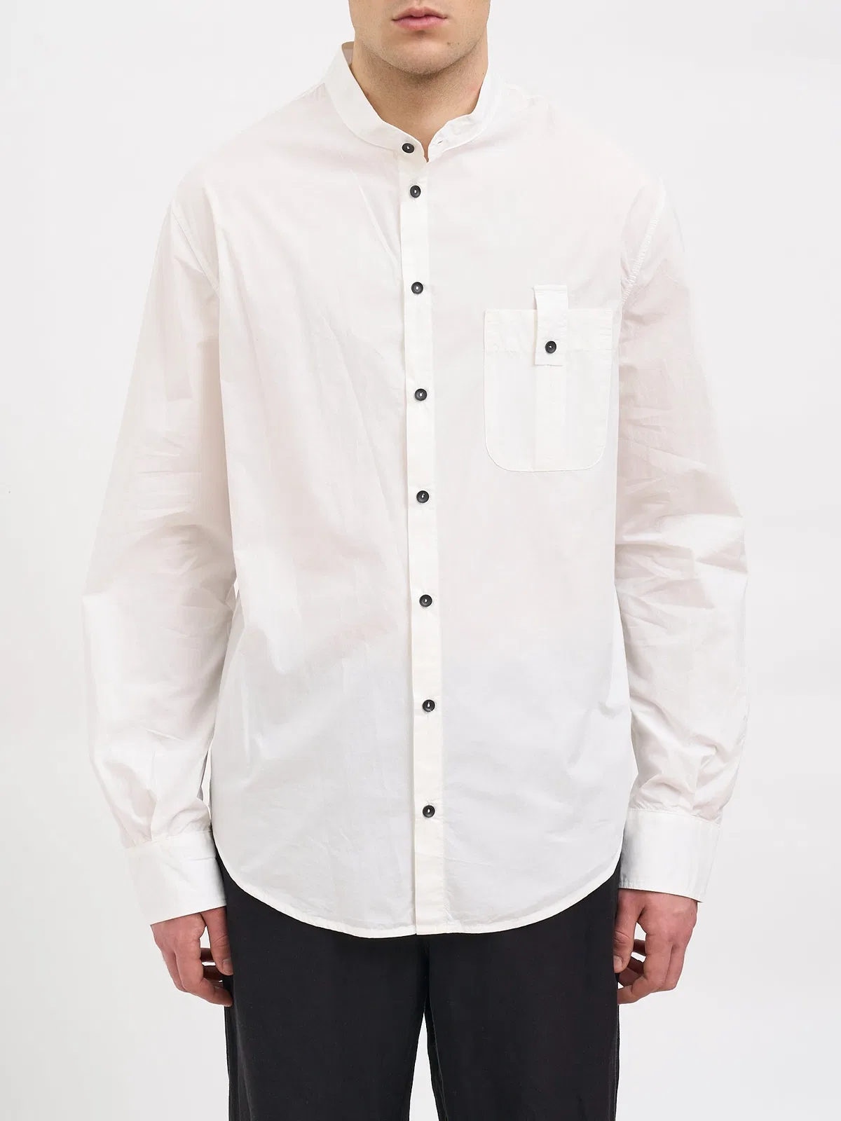 Andrea Ya'aqov Cotton Mockneck Shirt