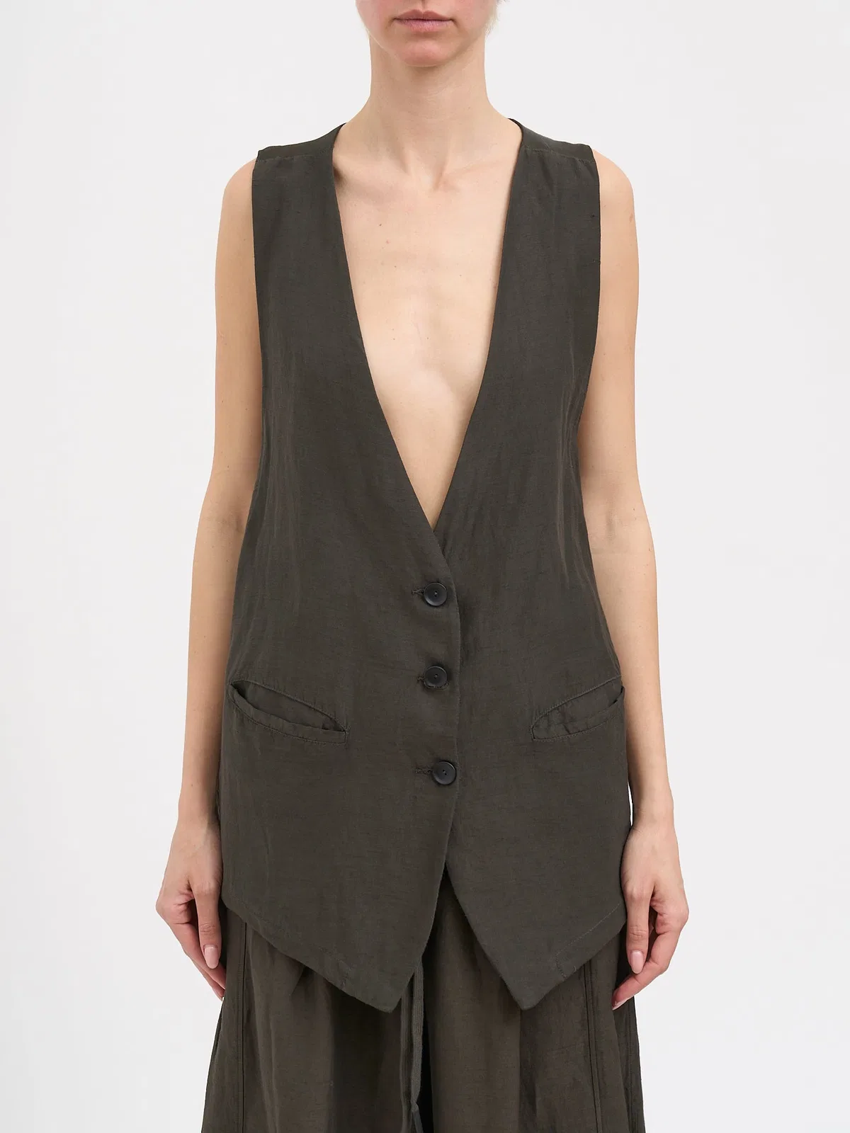 Andrea Ya'aqov Viscosis And Linen Gilet