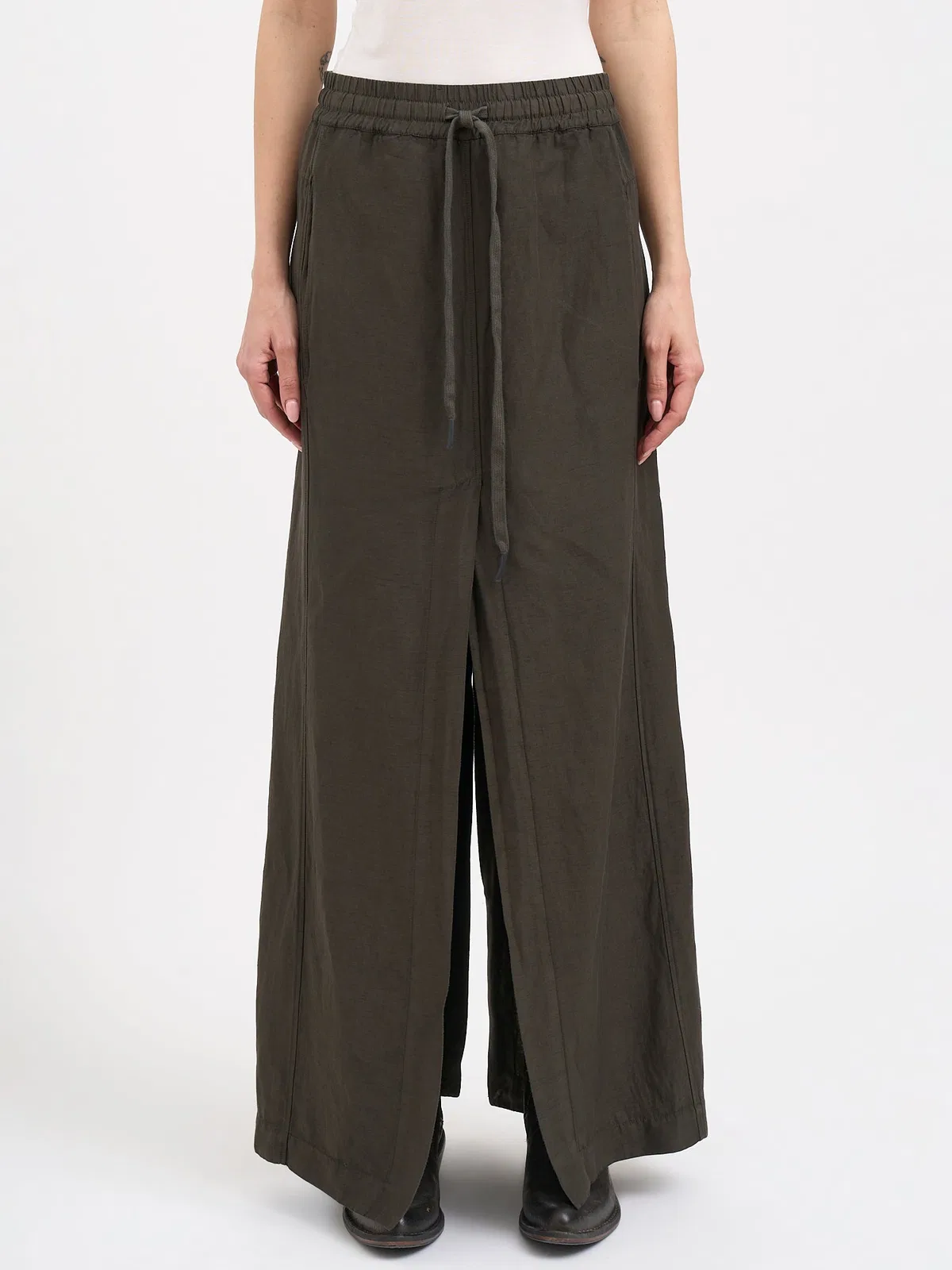 Andrea Ya'aqov Long Skirt In Viscose And Linen