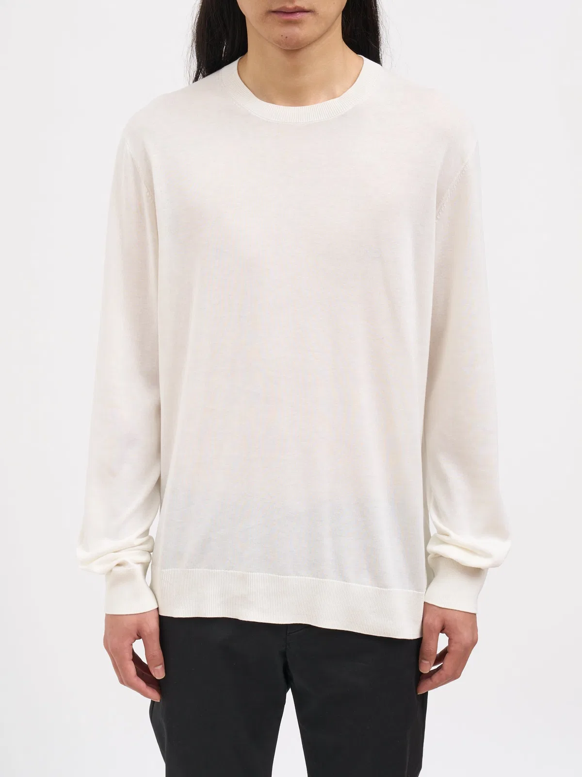 Paolo Pecora Crew Neck Silk Sweater