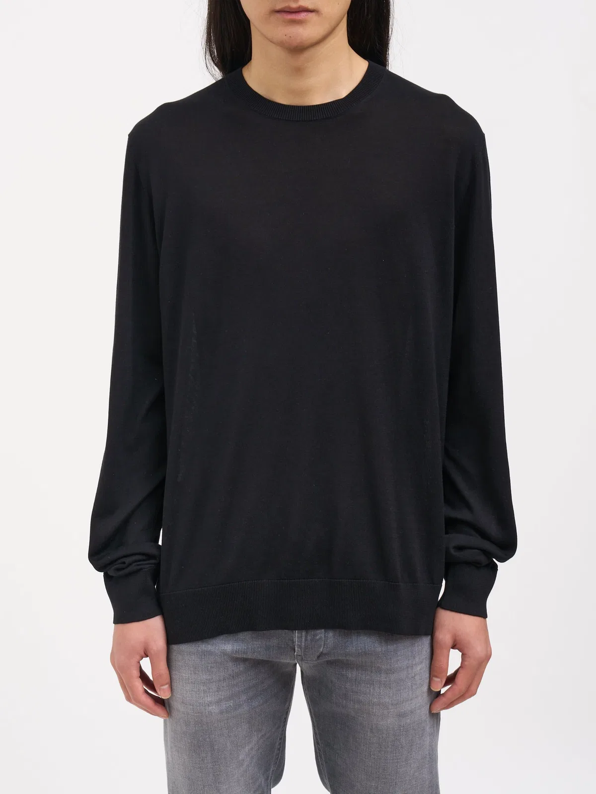 Paolo Pecora Crew Neck Silk Sweater