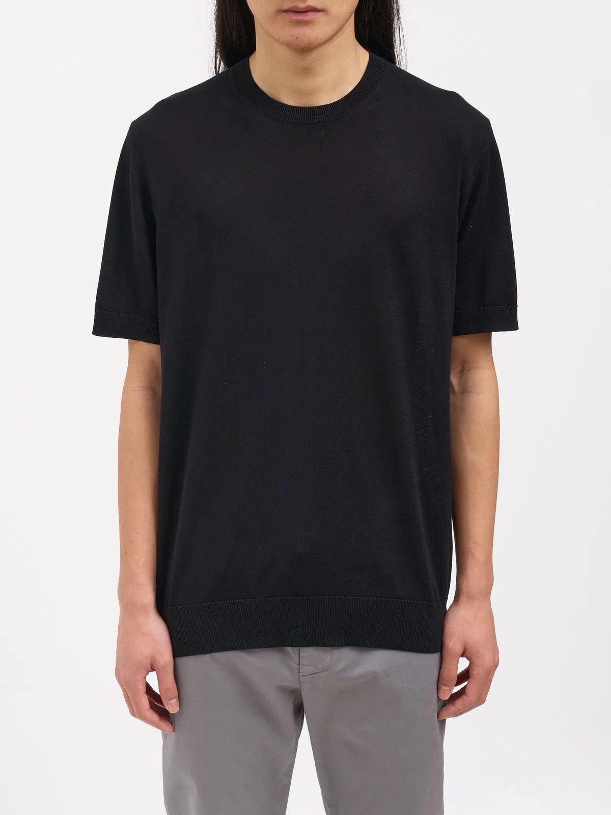 Paolo Pecora Crew Neck Silk Sweater